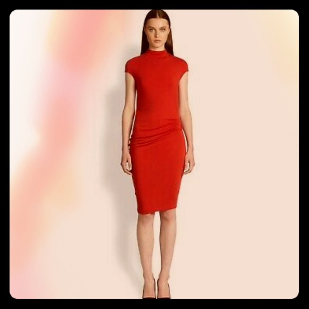 HELMUT Helmut Lang Drop Cap Sleeve Dress